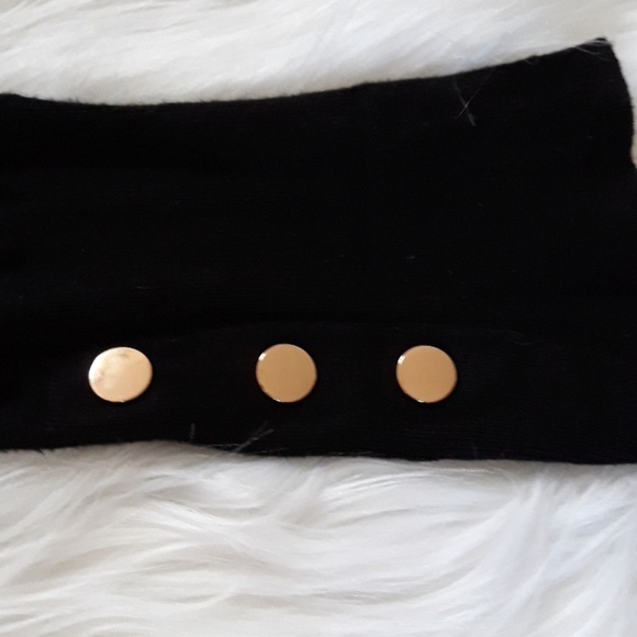 Zara Knit black gold button sleeve pullover D1 - Picture 5 of 7